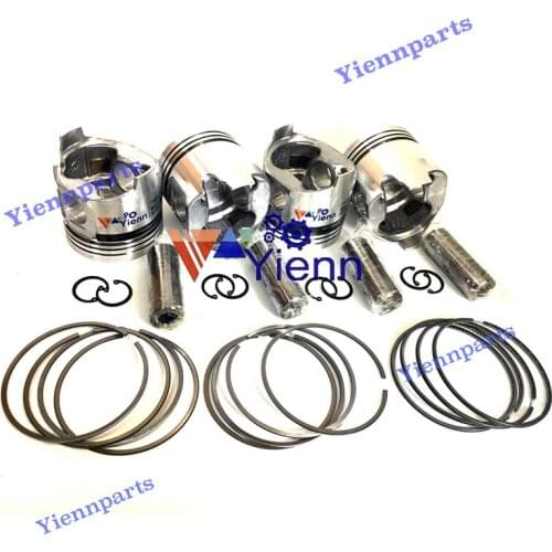 4DQ5 Piston Kit With Ring Set For Mitsubishi FD10 FD14 FD15 Forklift Excavators Diesel Engine parts