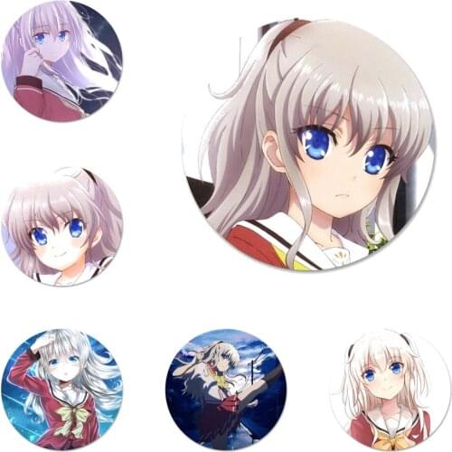 New Arrival 58mm Charlotte Anime Nao Tomori Badge Brooch Pin Accessories For Clothes Backpack Decoration gift