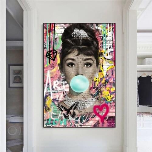 Famous Movie Star Posters Living Room Corridor Wall Art Posters Lovely Woman Girl Bedroom Decor Canvas Painting Classic Pictures