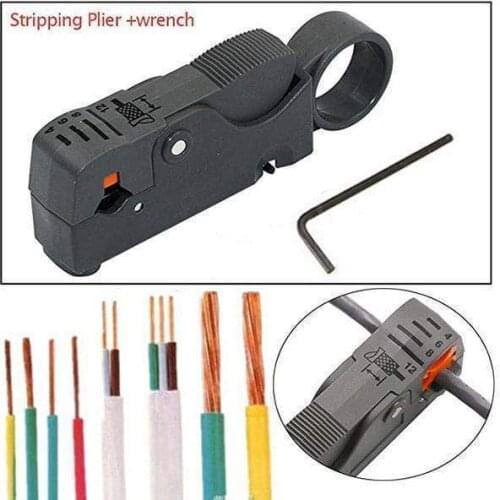 1pc Stripping Pliers Decrustation Wire Cable Tools Stripper Stainless Steel Round Nose German Insulated Electrical Straight