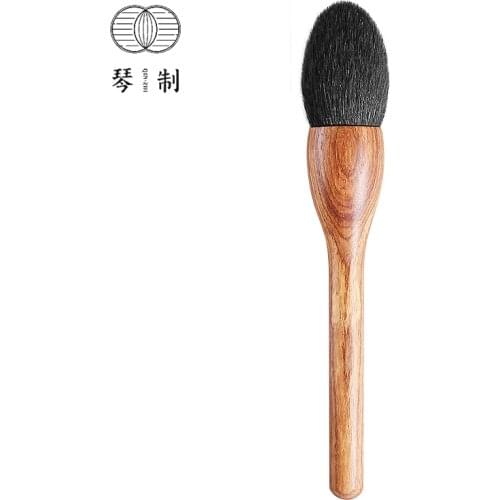 QINZHI Professional Handmade Make Up Brush 01 Round Face Powder Brush Soft Saikoho Goat Hair Makeup Brushes