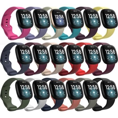L/S Wrist Strap For Fitbit Versa 3 Smart Watch Band Silicone Bracelet Sport Replaceable Straps For Fitbit Sense/3 Correa Bands