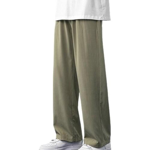 Ankle-Length Lightweight Straight Wide Leg Oversize Pants Streetwear