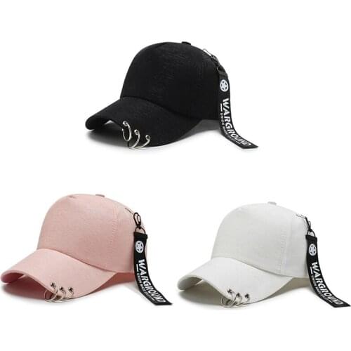 Hip Hop Womens Baseball Cap With Ring Circle Snapback Hats For Men Women Unisex Dad Hat Adjustable Kpop Korean Style Gorra
