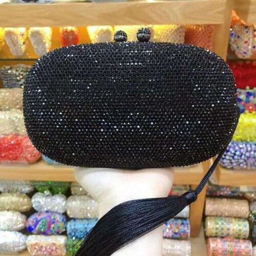 XIYUAN black/purple Clutch purse for women Wedding Party Evening Clutches lady shoulder bag Female Chain Sling Crossbody bags