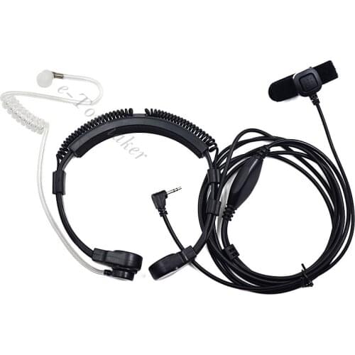XQF 1 Pin Extendable Throat Mic Headset Earpiece PTT for Motorola Portable Radio Talkabout T5410 T5428 T5720 T3 T4 Walkie Talkie