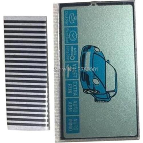 B9 LCD Display + Zebra Paper For Russian Two way Car Alarm System Starline B9 KGB FX-7 FX7 FX 7 lcd Remote Controller Keychain