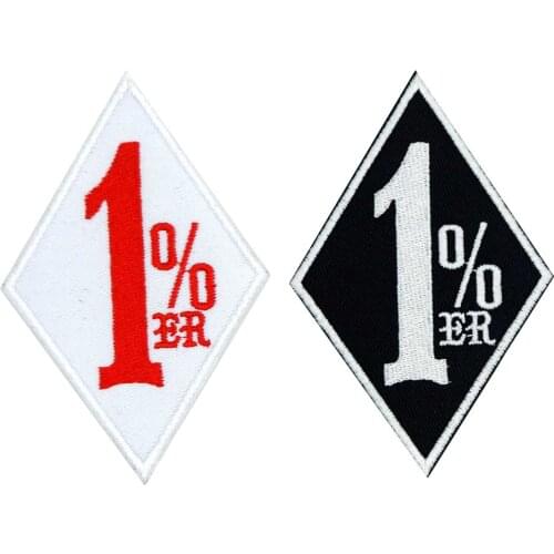 1% ER Embroidered Applique Sewing Label Punk Biker Patches Clothes Stickers Apparel Accessories Badge