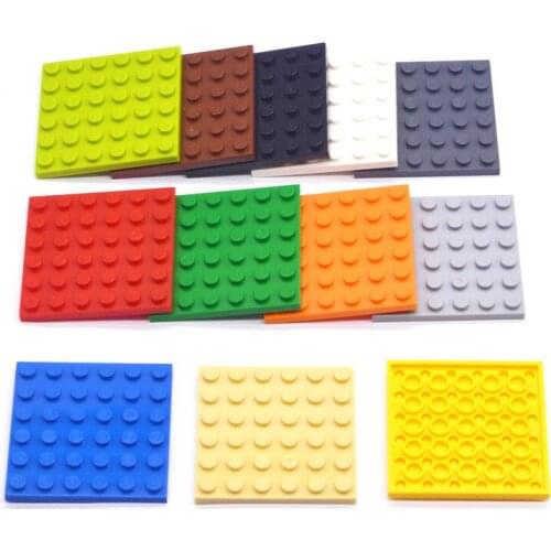 10PCS lot DIY Building Blocks Thin Figures Bricks 6x6 Dots Educational Creative Toys for Children Size Compatible With lego