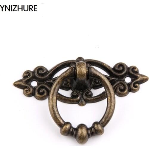 10PCS Antique Furniture Handles Vintage Cabinet Knobs and Handles Kitchen Cupboard Dresser Door Drawer Ring Pull Handles