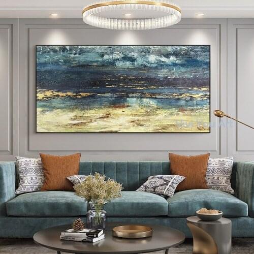 100% Abstract Landscape Oil Painting On Canvas Handmade Picture Wall Art Modern Home Hotel Office Decoration Hand Painted Artwor