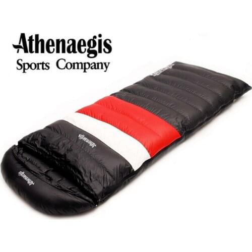Athenaegis Envelope Waterproof 800G White Goose Down Filling Can Spliced Sleeping Bag Slaapzak Sac De Couchage