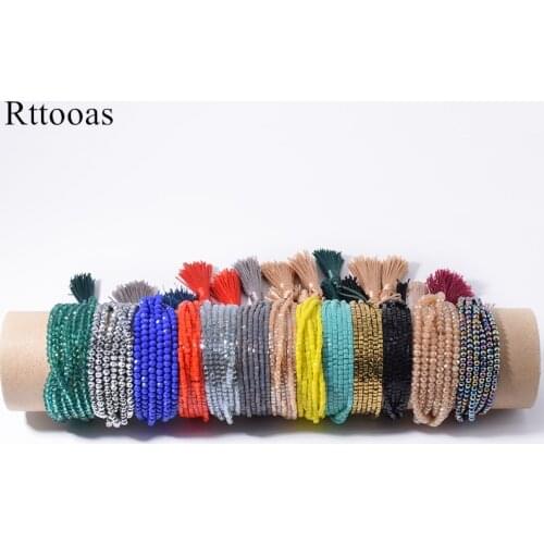 Rttooas Multicolor Crystal Tassel Bracelet For Women Pulseras Mujer Moda 2020 Fashion Female Jewelry Armband Gifts