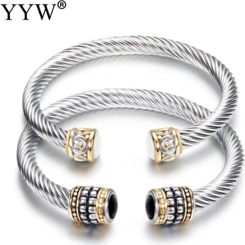 YYW Bracelet Multi Twisted Cable Wire Bangle Vintage Fashion Bangles Free Ship Unique Designer Brand Christmas Cuff Bracelets