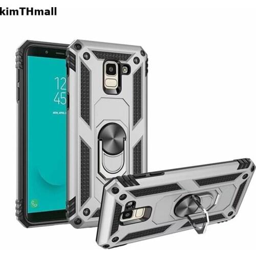 Case For Samsung Galaxy A8 2018 A8 Plus Cover for Samsung A6 Plus case finger ring stand Shockproof Armor soft case kimTHmall