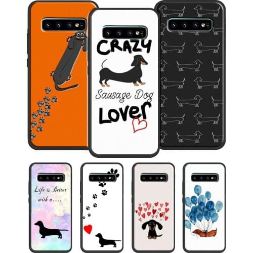 Cartoon Dachshund Sausage Dog Case For Samsung Galaxy S21 Ultra Note 20 Note9 Note10 Plus S10e S8 S9 S10 Plus S20 FE