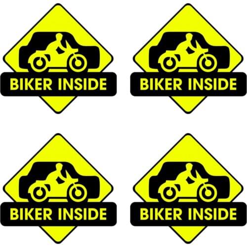 Fuzhen Boutique Decals Exterior Accessories Beautiful A Man Biker Inside Car Stickers Motorcycle Decal Funny PVC Car-Styling