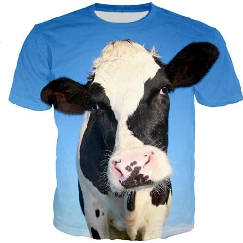 Cow Funny Men/women New Fashion Cool 3D Printed T-shirts Casual Style Tshirt Streetwear Tops Dropshipping