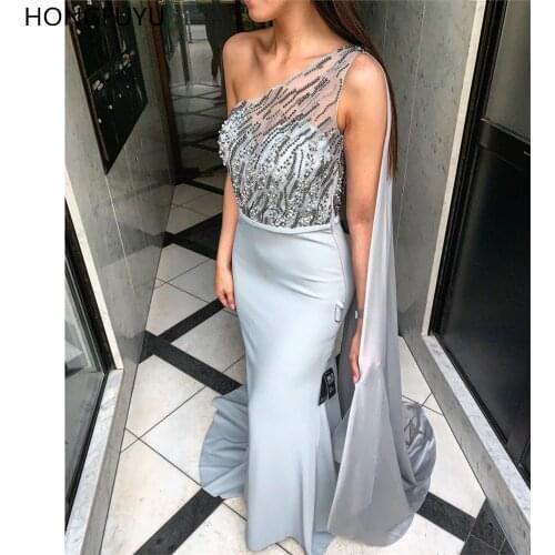 HONGFUYU Womens One Shoulder Evening Dresses