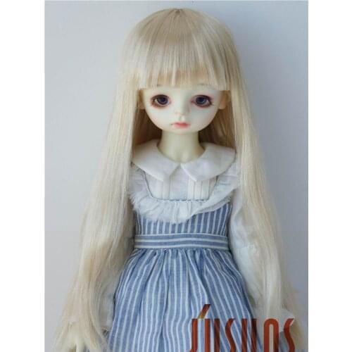 JD056 1/4 1/3 MSD SD Long straight hair with full Bangs doll wig Size 7-8inch 8-9 inch BJD Synthetic mohair wig