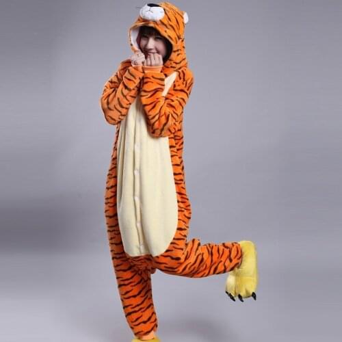 Kigurumi Tiger Onesie Men combinaison pyjama adult Whole flannel warm onisie onepiece animal pajamas kugurumi onesies for adults