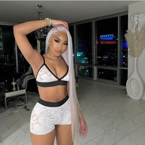 Lace Club Outfits for Women Summer Beach Floral Lace Patchwork Sexy Two Piece Set Women Straps Crop Top and Shorts Set Clubwear