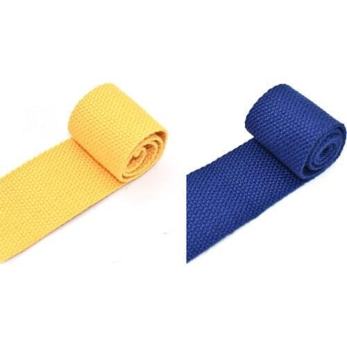 Blue Webbing Belt Solid Ribbons Fabric Ribbon Yellow Canvas Webbing Sewing Webbing Knit Tape Ribbon for Bag Strap Textile Sewing