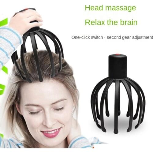 Electric head massager comb octopus claw scalp acupuncture point massage apparatus shock vibration neck massager