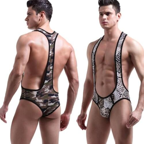 Mens Sexy Underwear U Convex Pouch Sexy Camouflage Sports Vest Sling Back Triangle Hips Seductive Comfortable Multicolor