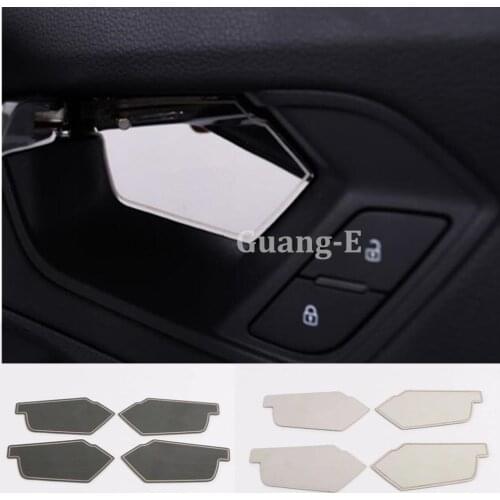 Car Sticker Protect Detector Handle Trim Stainless Steel Inner Internal Door 4pcs For AUDI Q3 （F3）2018 2019 2020