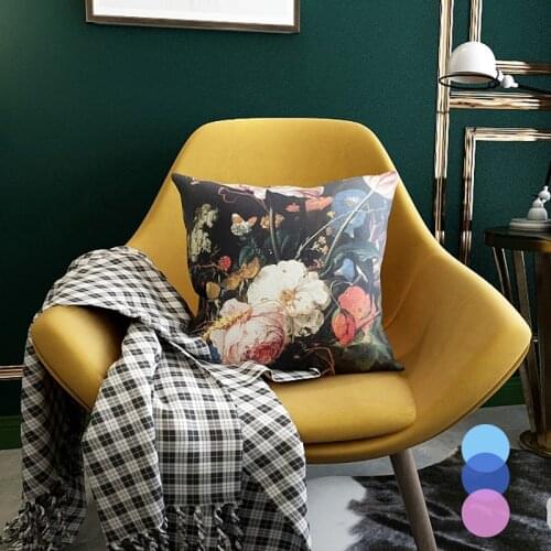 Cushion Cover Flower Pillow Cover Oil Painting Throw Pillows For Living Room Funda Cojin 45*45 Farmhouse Decor Spring Decoration