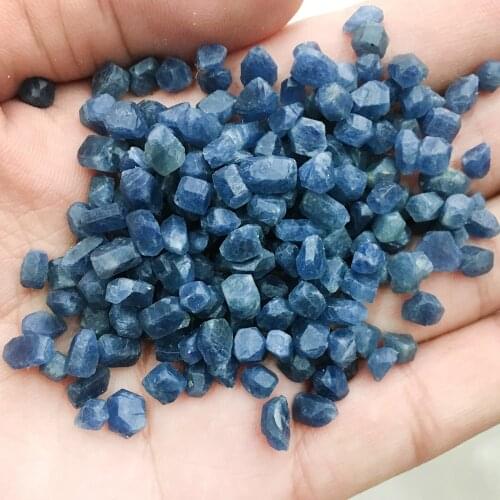 100g Blue Corundum Stone,Red Corundum,Sapphire, Ruby Raw Gemstone Reiki Healing Crystal Minerals Specimen For Making Jewelry