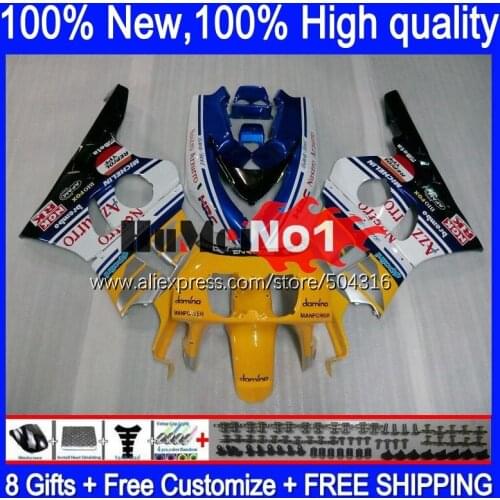 CBR400 RR For HONDA CBR 400 RR 400RR 1988 1989 1990 1991 1992 1993 136MC.4 CBR400RR yellow white NC23 88 89 90 91 92 93 Fairing