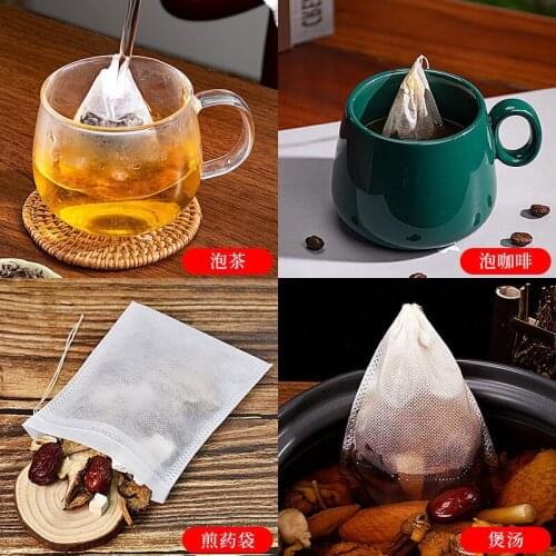 Non-woven Disposable Tea Bags Packaging Filter Residue Chinese Medicine Halogen Materials Seasoning Drawstring Filter 100pcs