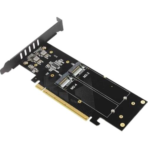 IHyper M.2 X16 TO 4X NVME PCIE3.0 GEN3 X16 TO 4XNVME RAID Card PCI-E VROC Card RAID Hyper M.2X16 M2X16 4X X4 NVMEx4 RAID
