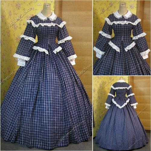 HistoricalCustomer-made 1800S Victorian dress 1860s Civil war Dress Halloween dress Gothic Renaissance Dress US6-36 V-379