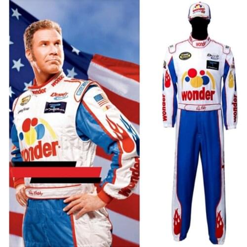 Ricky Bobby Cosplay Suits Talladega Nights 26 Embroidery Hat Talladega Nights: The Ballad of Ricky Bobby Jumpsuits Racing Suit