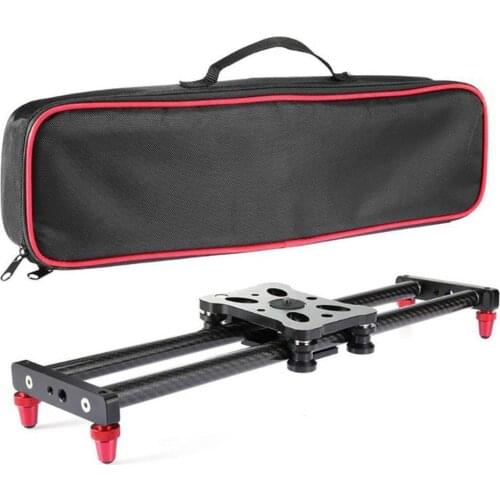 42cm Carbon Fiber Camera Track Slider Video Stabilizer DSLR Camera Rail Camcorder Filming Photo with 1/4'' screw mount holes