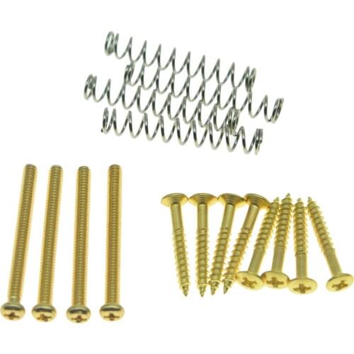 Gold Imperial Thread Humbucker Pickup Height Screws Pickup Ring Surround Frame Mounting Screws Fits Gibson/EMG/Seymour Duncan