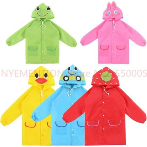 Cartoon Animal Style Waterproof Kids Raincoat For Children Rain Coat Rainwear/Rainsuit Student Poncho 50pcs