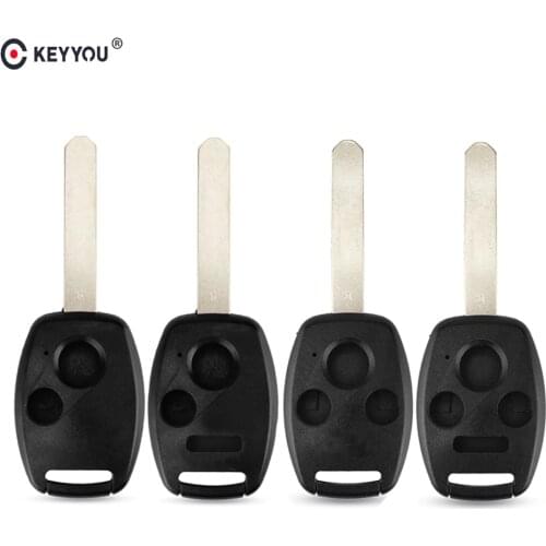 KEYYOU Replacement Remote Car Key Shell For Honda Accord Civic CRV Pilot Insight 2 2+1 3 3+1 4 Buttons Fob Auto Key Case Cover