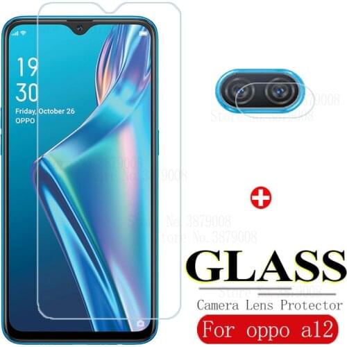 Oppoa12 glass for oppo a12 a 12 phone screen protectors camera lens protective glasstempered glass film cover appo a12 6.22