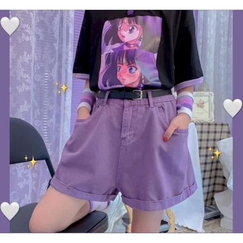 High Waist Denim Shorts Harajuku Women Streetwear Korean Womens Clothing Bf Plus Size Shorts Joggers Summer Short