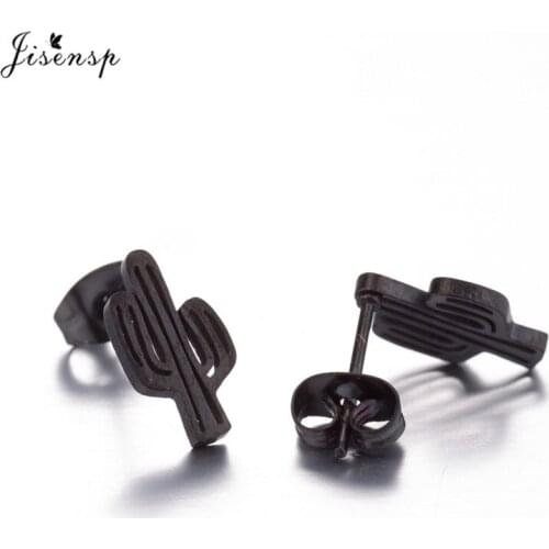 Jisensp New Fashion Korean Earrings Cute Cactus Stainless Steel Earrings for Women Girls Statement Earrings Fashion Jewelry Gift