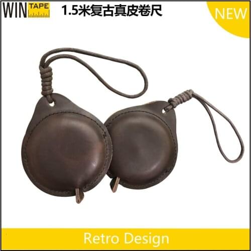 1500mm top layer leather tape measure creative design leather tape Measure the clothes and the circumference Retro Design