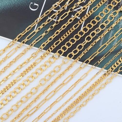 2021 Fashion Big Necklace for Women Twist Gold Color 18K Chunky Thick Lock Choker Chain Necklaces Party Jewelry