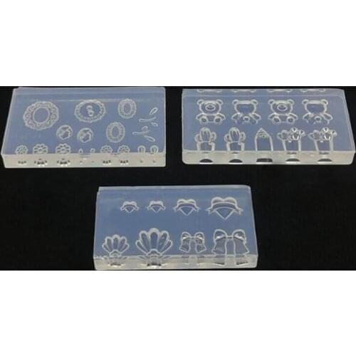 3D cactus bow knot carving mold manicure mould For DIY decoration design fashion DIY durable mould