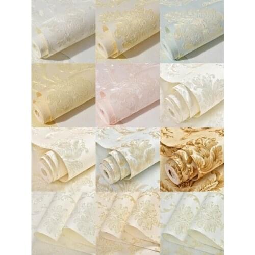 62KC 3D Embossed Flower Mural Wallpaper Peel & Stick Floral Living Room Self Adhesive