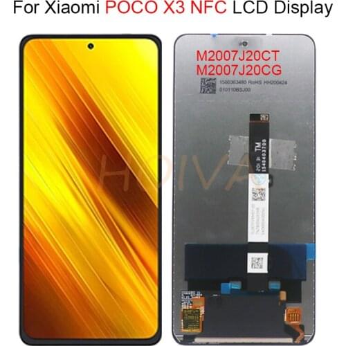 6.67" Original For Xiaomi POCO X3 Display LCD Touch Screen Digitizer For POCO X3 NFC LCD Replacement M2007J20CG M2007J20CT LCD