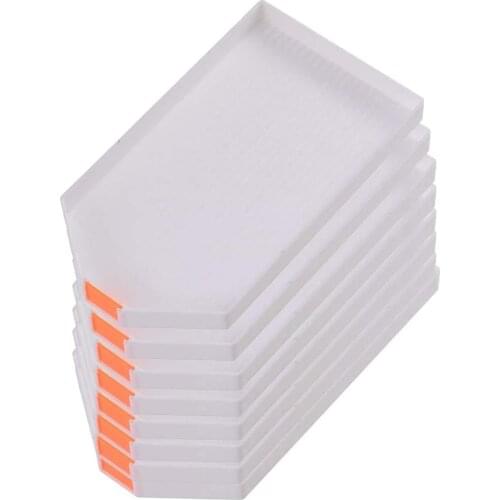 8Pcs Plastic Bead Sorting Trays Large Diamond Rhinestone Plate Tray Diamond Painting Cross Stitch Nail Art Dotting Tool